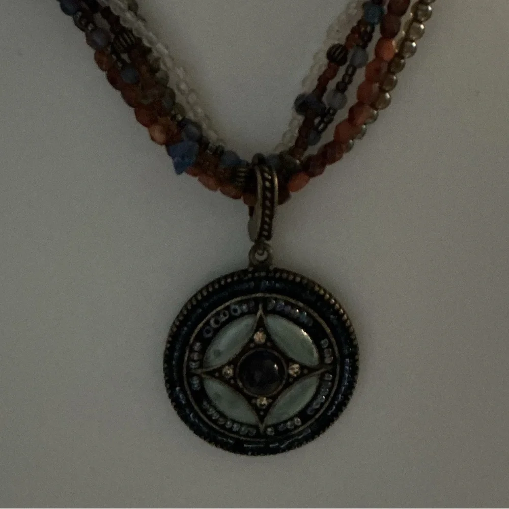 J. Crew Vintage Compass Rose Pendant Necklace